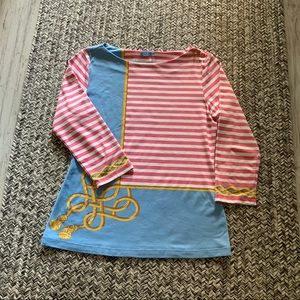 J McLaughlin Catalina cloth 3/4 sleeve top.